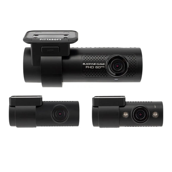 Blackvue DR750X-3CH-TR-128-PL - Full HD 1080P @ 60fps + External Waterproof Full HD 1080P Infra-red @ 30fps + HD 720P Infr-red Interior  - Built in Voltage Monitor - Optional External LTE Module - 128GB SDHC Included